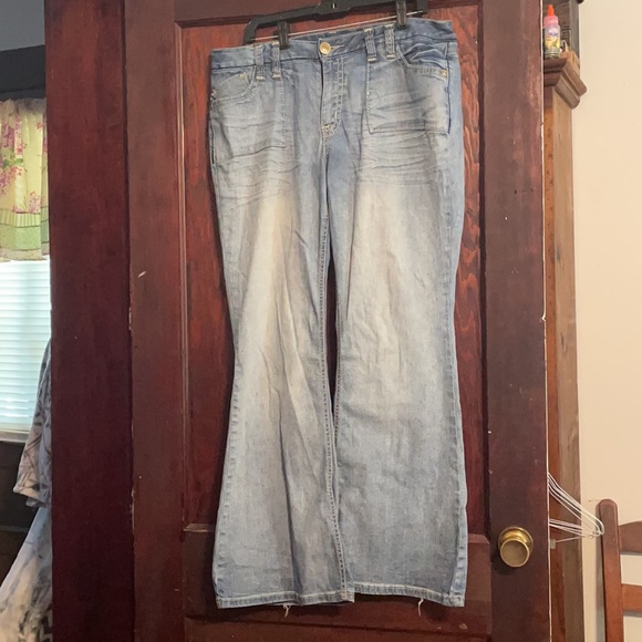 Wide leg blue jeans - Picture 2 of 3